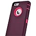 MAXCURY Hybrid Rubber Plastic Impact Defender Rugged Hard Case with Built-in Screen Protector and Belt Clip Holster Compatible for iPhone 6 and iPhone 6s Case (Wine/Fuchsia & Clip)