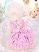 MaruPet Fashion Sweet Puppy Dog Love Printed Princess Skirt Pet Dog Pleated Camisole Tutu Dress Pink M
