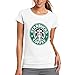 Women’s Youth Girls Starbucks Logo Tee Shirts Short Sleeve T Shirt for Women Girls T-Shirt Round Neck Cotton Tshirt Whitethumb 2