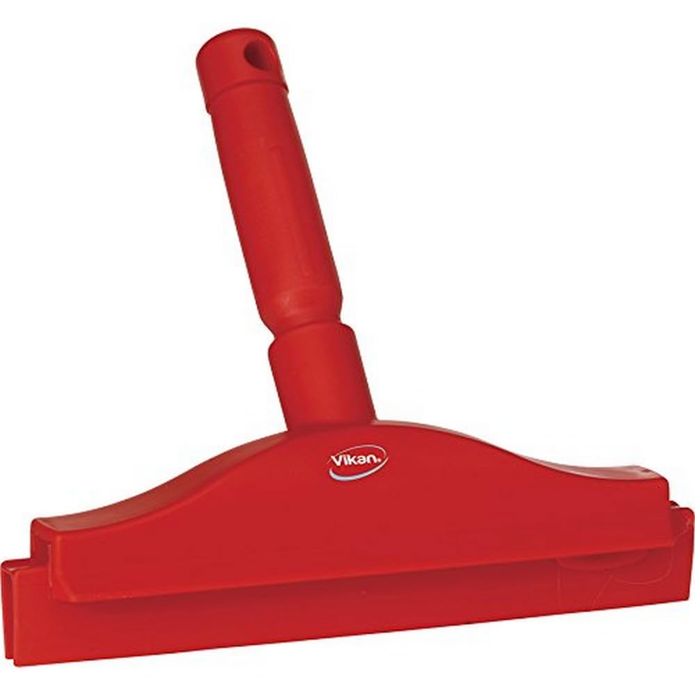 Vikan, Red Squeegee,Ultra Hygiene,Dbl Blade,Hand,10", 7711