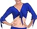 BellyLady Tribal Belly Dance Yoga Costume Wrap Top, Top for Christmas-NavyBlue