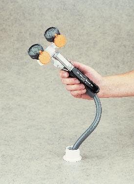 CTEW1022 - White Epoxy Powder-Coated Brass - Deck-Mount Eyewash/Drench Hoses, WaterSaver Faucet - Each
