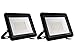 Hyperikon 50W LED Flood Light with 180° Rotatable Bracket, 5000k, 4000 Lumens, Super Bright Outdoor LED Floodlight, Weatherproof IP65, Suitable for Dry and Damp Locations, 110V, 2-Pack