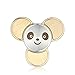 ILoveFidget Mini Panda Hand Spinner Toy - 2 to 5 Minutes Spin Time - Durable Solid Brass Metal - R188 High Speed Bearing - Lovely Gift for Children and Kids
