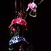 Chasgo Solar Hummingbird Wind Chime Color Changing Solar Mobile Wind Chime Outdoor Mobile Hanging Patio Light