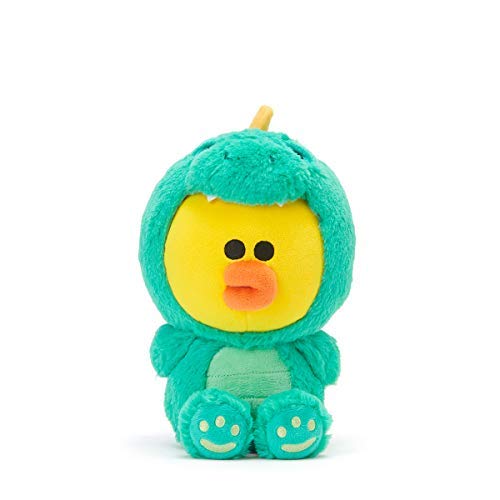 LINE FRIENDS Dinosaur Sitting Doll - Dino Sally Character Plush 8 Inches, Green