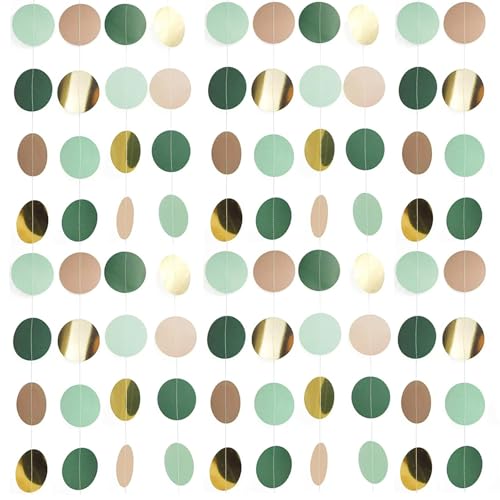 Green and Gold Paper Garland