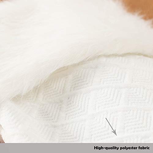 GMOEGEFT Snowy White Textured Christmas Stocking, Xmas Sock Mantle Hanging Ornament, Holiday Decoration - Thumbnail 2