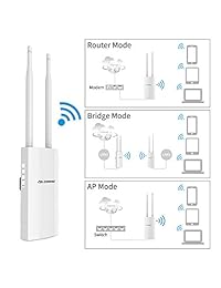 Outdoor Wireless Access Point, AC1200 Dual Band 2.4GHz & 5.8GHz Wireless WiFi Access Points, Weatherproof with POE