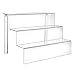 HESIN Acrylic Risers 9-inch W by 6.25-inch D Three-Tier Acrylic Step Display for Decoration and Organizer (1 Pack)