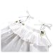 Colorful Childhood Little Girls Off Shoulder Flower White T Shirt Summer Blouse