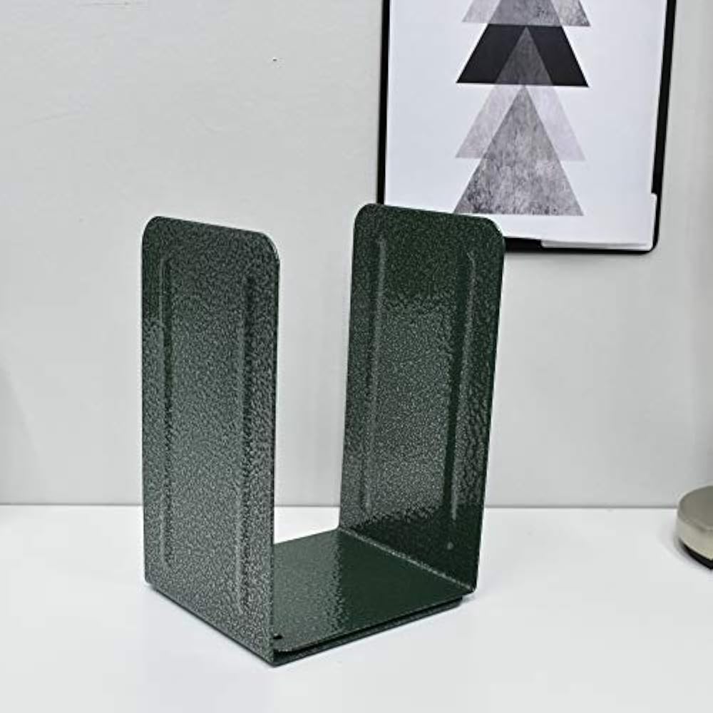 Acrimet Premium Metal Bookends Metallic Finishing (Heavy Duty) (Green