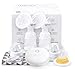 Electric Double Breast Pump - Breastfeeding Pump with Automatic Mode & Breast Massage HD LED Display Touch Screen - Double Breast Pump, BPA Free, 110V-230V