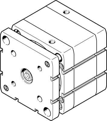 Festo 554288 Model ADNGF-100-20-P-A Compact Cylinder, White