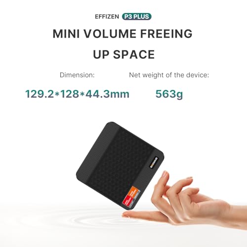 BOSGAME P3 Plus Mini PC, AMD Ryzen 7 7840HS (Beats 7730U/7430U, Up to 5.1GHz) 16GB DDR5 1TB PCIe4.0 SSD | WiFi 6E | Dual 2.5G LAN | Triple 4K Display | Mini Desktop PC home office, mini gaming pc