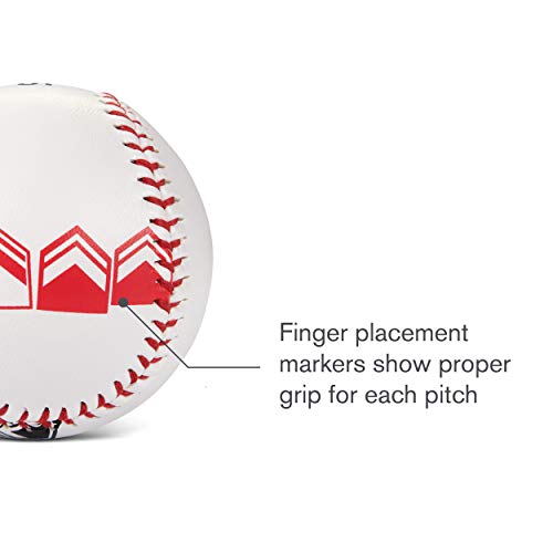 SKLZ Pitch Training Baseball with Finger Placement Markers, White