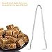 Tonmidej 4 inch Mini Sugar Cube Tongs - Set of 8 - Stainless Steel Serving Tongs with Sawtooth for Tea Party, Coffee Bar, Serving