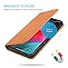 SHIELDON iPhone Xs Case, iPhone Xs Wallet Case, Genuine Leather Flip Magnetic Book Design Auto Sleep Wake Credit Card Slots Shock-Absorbing Protective Case Compatible with iPhone Xs (5.8 inch) - Brown