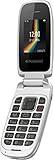 Polaroid Link A2 Flip Phone 2G GSM Unlocked Dual Sim Bluetooth Radio FM Mp3 Player, White (Worry-Free 12-Month Warranty Included)