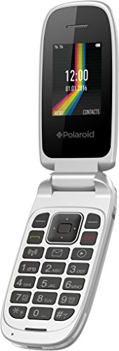 Polaroid Link A2 Flip Phone 2G GSM Unlocked Dual Sim Bluetooth Radio FM Mp3 Player, White (Worry-Free 12-Month Warranty Included)