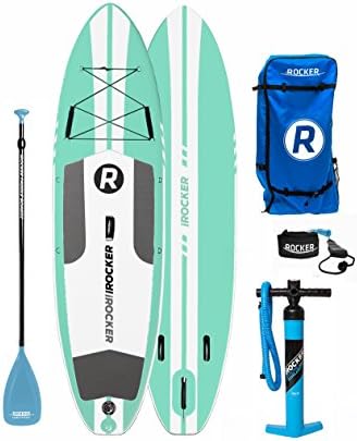 iROCKER ALL-AROUND Inflatable Stand Up Paddle Board 10' Long 32" Wide 6" Thick SUP Package