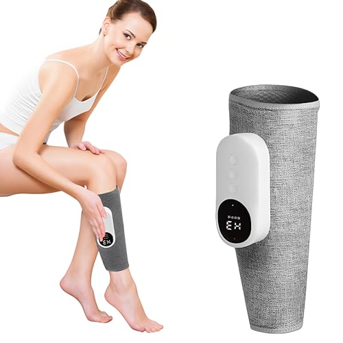 Beauenty Leg Massager for Circulation and Pain Relief,Heated Foot and Calf Compression Sleeve,Adjustable Muscle Massager with 3 Intensities,3 Modes,Easy to use,Restless Legs Syndrome Relief(1Pcs)