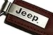 AU-TOMOTIVE GOLD Jeep Brown Leather Keychain