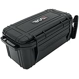 RAAM Cigar Travel Humidor, Crush-proof Air tight Portable Humidifier For Cigars (Black, Single Clamp)