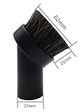 Perrio Dusting Brush Soft Horsehair Bristle Replacement for Vacuum Cleaner Accepting 1.25'' Round Attachment