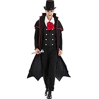 Hsctek Vampire Costume for Men Adult,Deluxe Dracula Costume for Men,Vampire-esque Halloween Costumes for Men