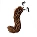 COSFLY Faux Fur Tail for Adult/Teen Furry Wolf Dog Fox Puppy Costume Halloween Party Cosplay Props (Brown)