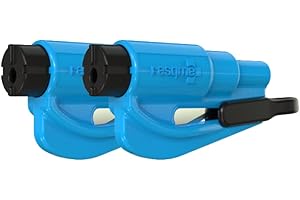 resqme, Inc. 04.100.02 resqme The Original Keychain Car Escape Tool, Made in USA, adult-unisex (Blue) - Pack of 2