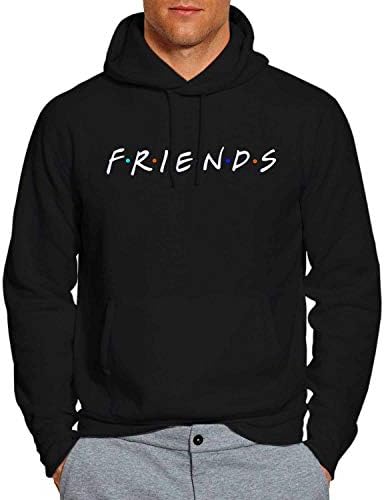 CYROZM Friends Tv Show Hoodie Pullover Unisex Sweatshirt Black M