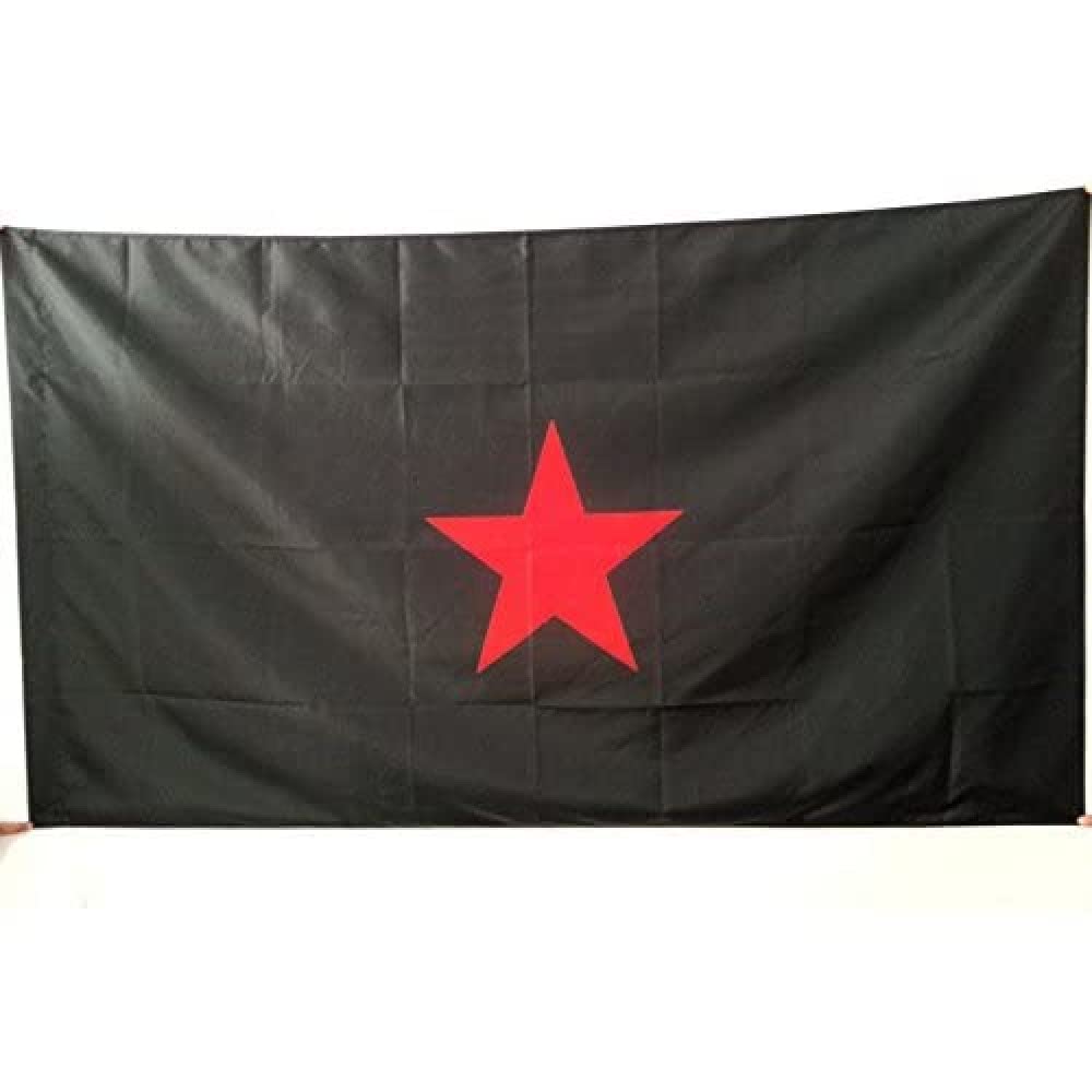 AZ FLAG Drapeau Armée Zapatiste de Libération Nationale en Polyester 100D avec Fourreau, 90cm x 60cm