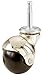 Shepherd Hardware 9516 2-Inch Hooded Ball Stem Caster, Bright Brass , Black