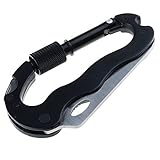 Moobom Stainless Steel Aluminum Outdoor Climbing Carabiner Hook Gear Multi-functional Climbing Gear with knife Buckle Rock Lock Keychain