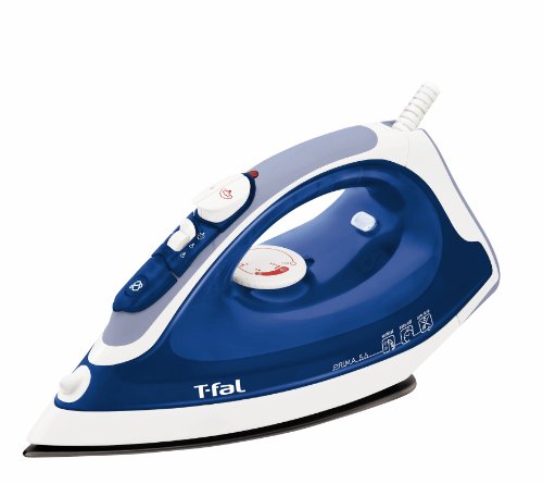 UPC 023108010078, T-fal FV3756 Prima Steam Iron Non-Stick Soleplate with Anti-Drip System and Auto-Off, 1400-Watt, Blue