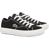 Lacoste Women's Backcourt Sneaker, Black/Off White, 8.5