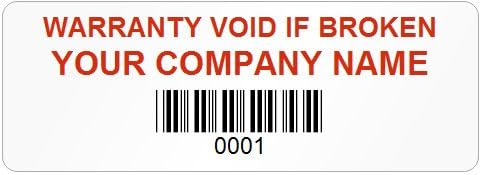 Tamper Labels, Warranty Void, VoidAlert™ Security Polyester Labels, 100 Labels / pack, 2" x 0.75"