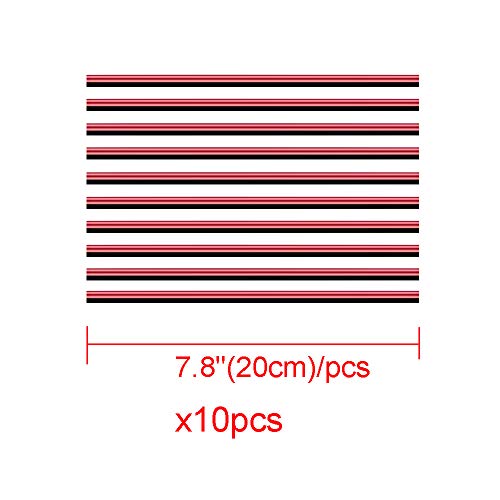 Royalfox 10pc Chrome PVC Car Air Conditioner Vent Outlet Trim Decoration Strip for Dodge,Jeep,Chrysler,BMW,Mercedes-Benz,Chevrolet,Buick,Volvo,Ford,Cadillac,Car Shiny Accessories for Women (red)
