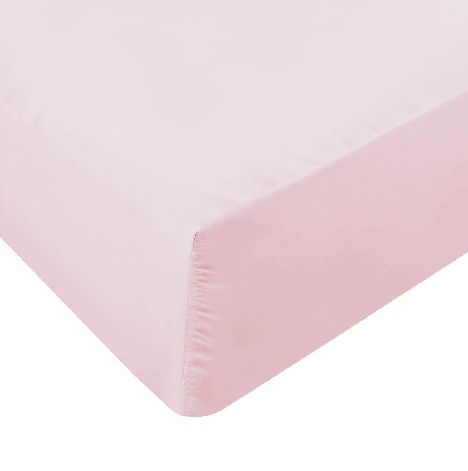 Comfy Nights King Fitted Sheet MicroFibre Plain Dyed Easy Care Soft Brushed Micorfiber Fitted Sheet (Pink, King) — image 1