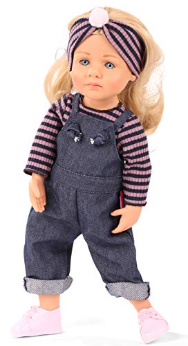 Götz 2011019 Little Kidz Lotta Puppe - 36 cm große Multigelenk-Stehpuppe mit blonden Haaren und blauen Augen - 6-teiliges Set – Bild 3