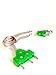 Fencing Body Cord for Saber/Foil 2 pin, 5 Cords per Package, Green