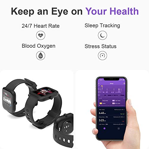 Smart Watch, Virmee VT3 Fitness Tracker with Heart Rate Monitor Blood