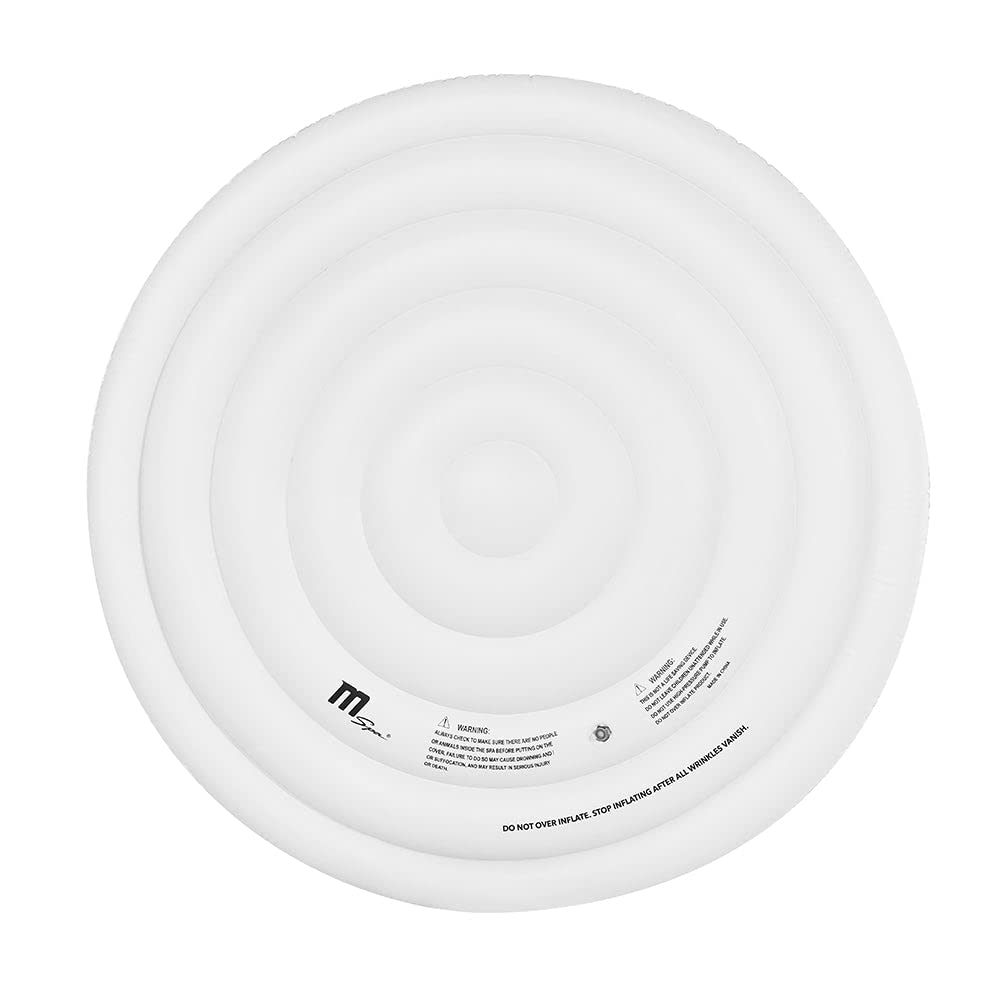 RED DECO MSpa Hot Tub spa Heat Preserver & Rain Outflow Bladder Cover Round Fits All Round 4 People 140CM Diameter