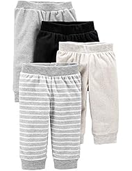 Simple Joys by Carter's Baby - Paquete de 4 pantalones de forro polar