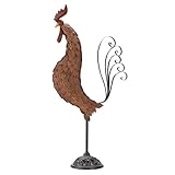 Gifts & Decor Metal Rooster Wrought Iron Outdoor Garden Yard Statue
