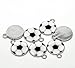 Housweety 20PCs Silver Tone Enamel Football Soccer Sport Charm Pendants 24x19mm(1