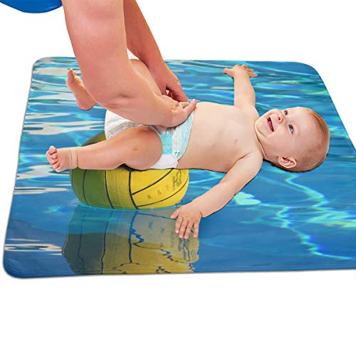 V5DGFJH.B Baby Portable Diaper Changing Pad Water Polo Ball Urinary Pad Baby Changing Mat 31.5" x25.5'' - Thumbnail 4