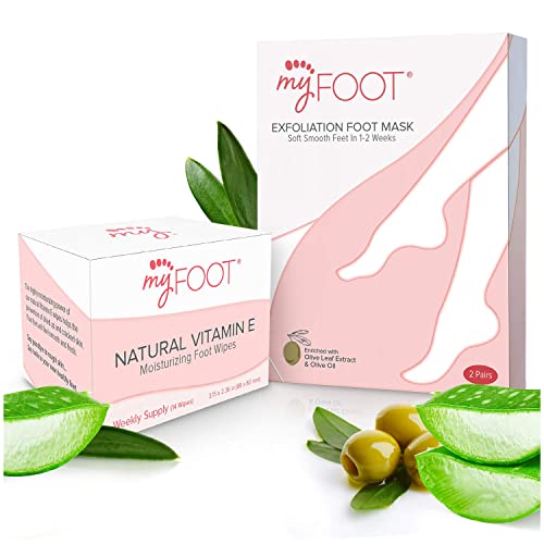 MyFoot Set, Foot Peel Mask Exfoliating Foot Treatment for Cracked